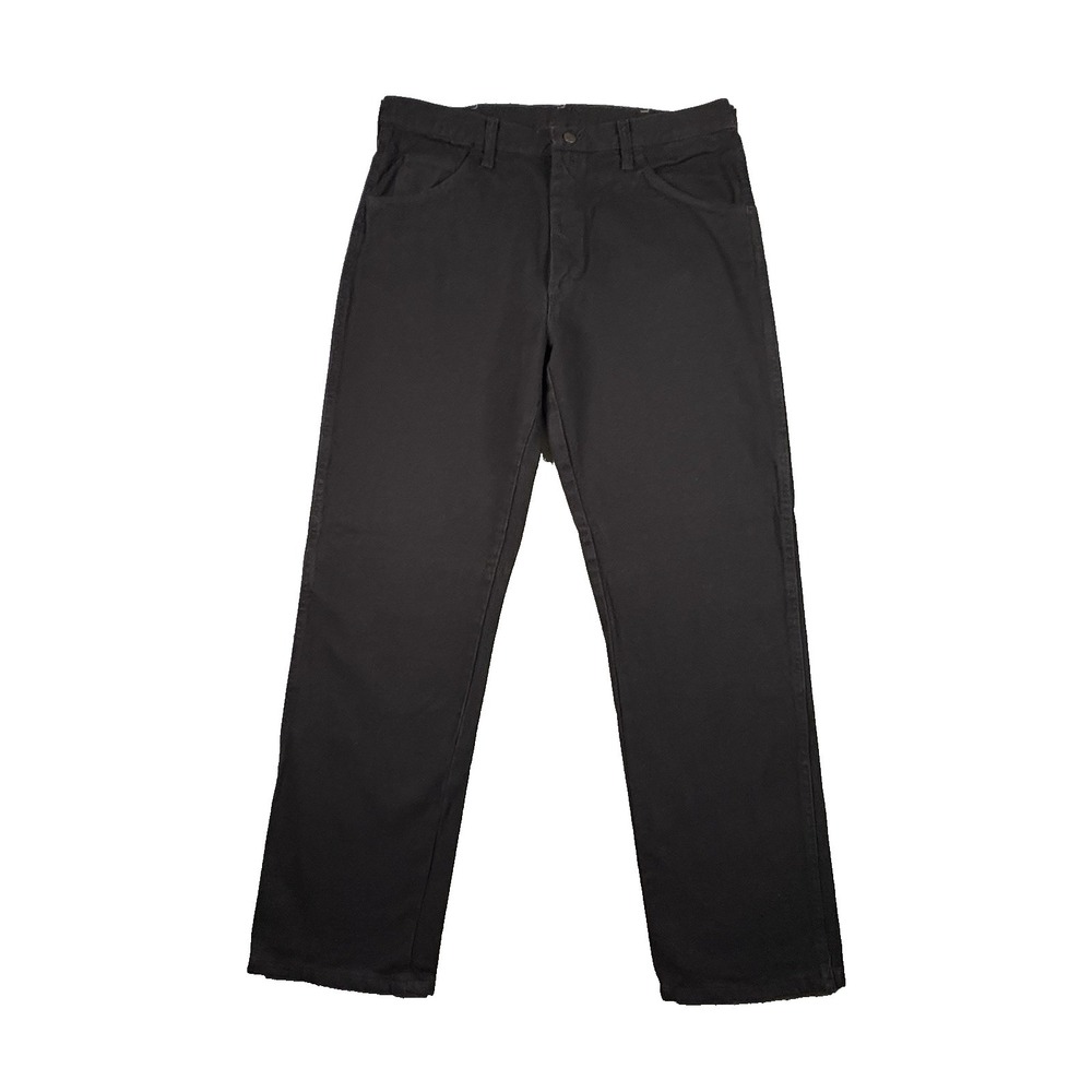 Rustler by Wrangler Men's Black 36x30 Straight Leg Cotton Jeans USA Made SEE DES